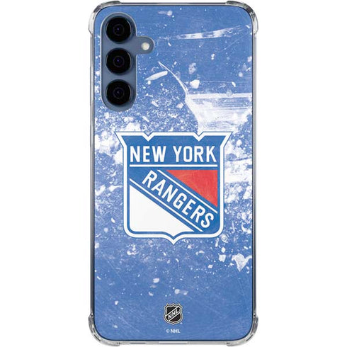 NHL New York Rangers Frozen Galaxy A35 5G Clear Case